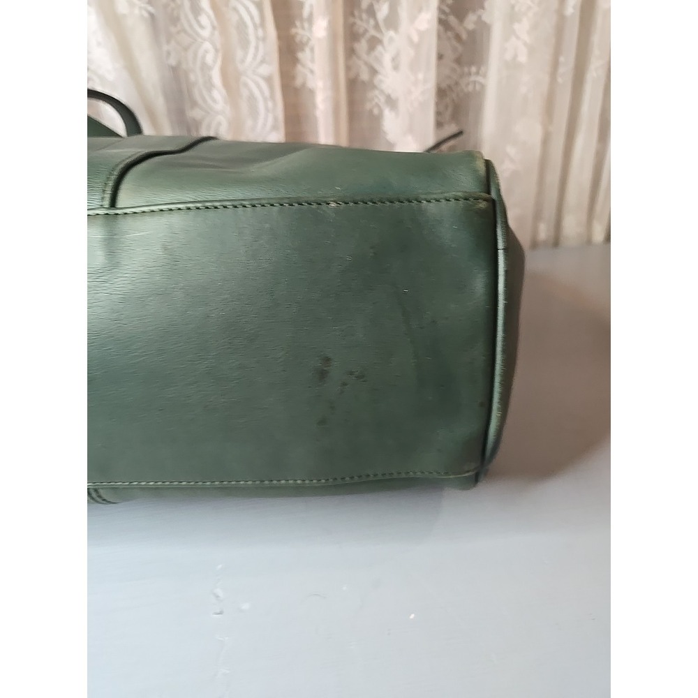 Vintage COACH Forest Green Leather, XL Studio Shoulder Tote Bag, 4081 90s USA - Picture 8 of 15